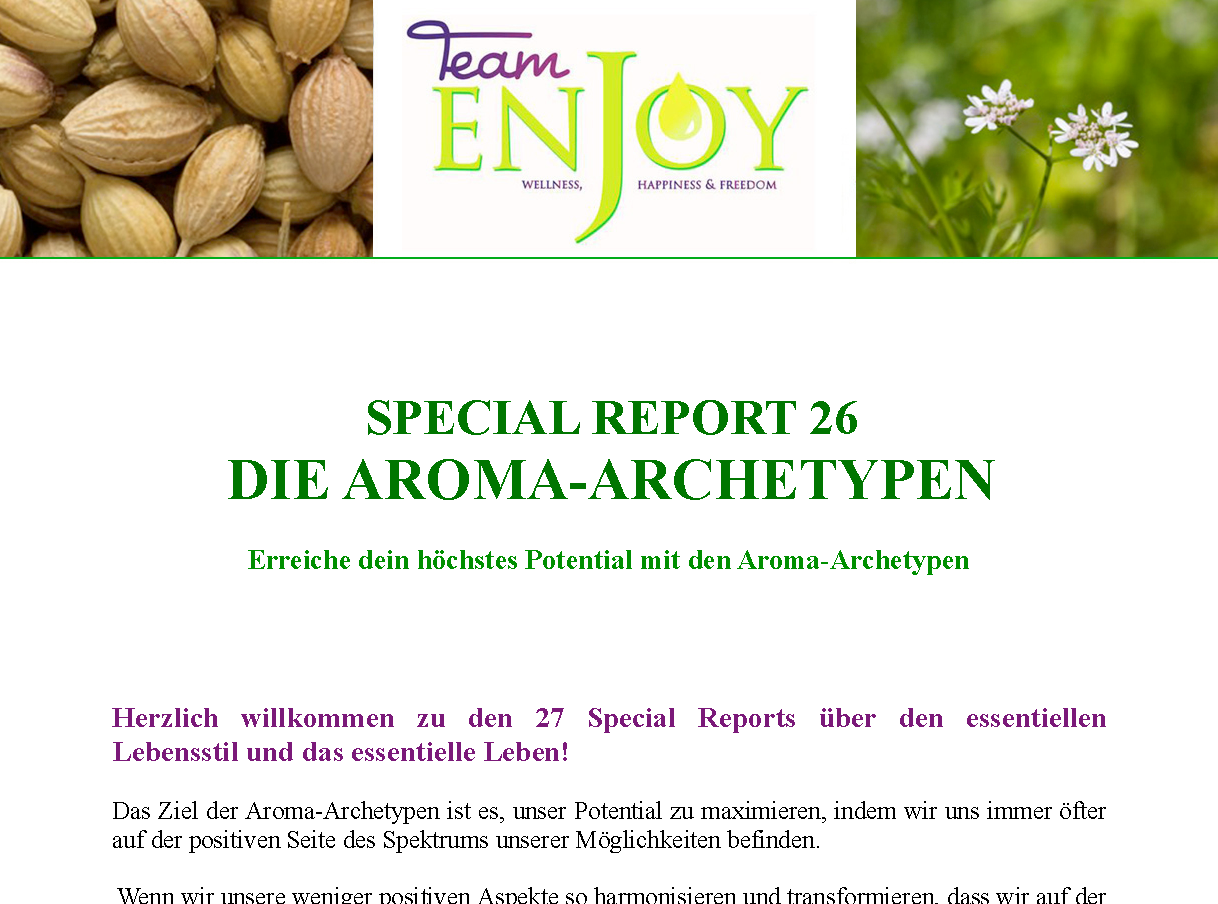 Special Report 26 „Die Aroma-Archetypen“